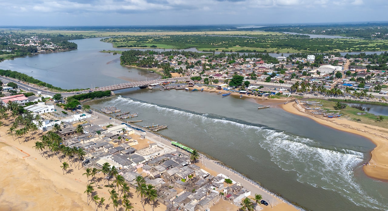 Vue aérienne du territoire togolais - Données cadastrales Horizon